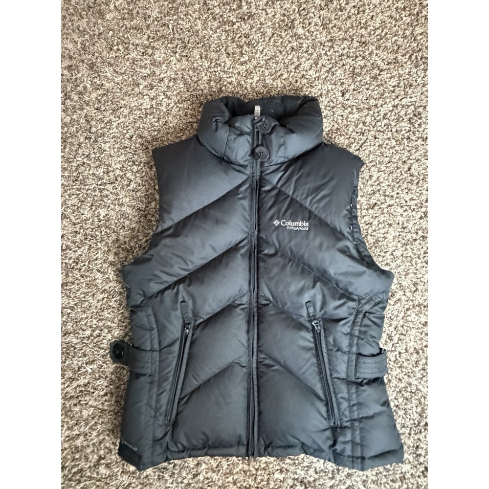 columbia Womens Vest Black Medium‎ Titanium Tech Interchange Puffer